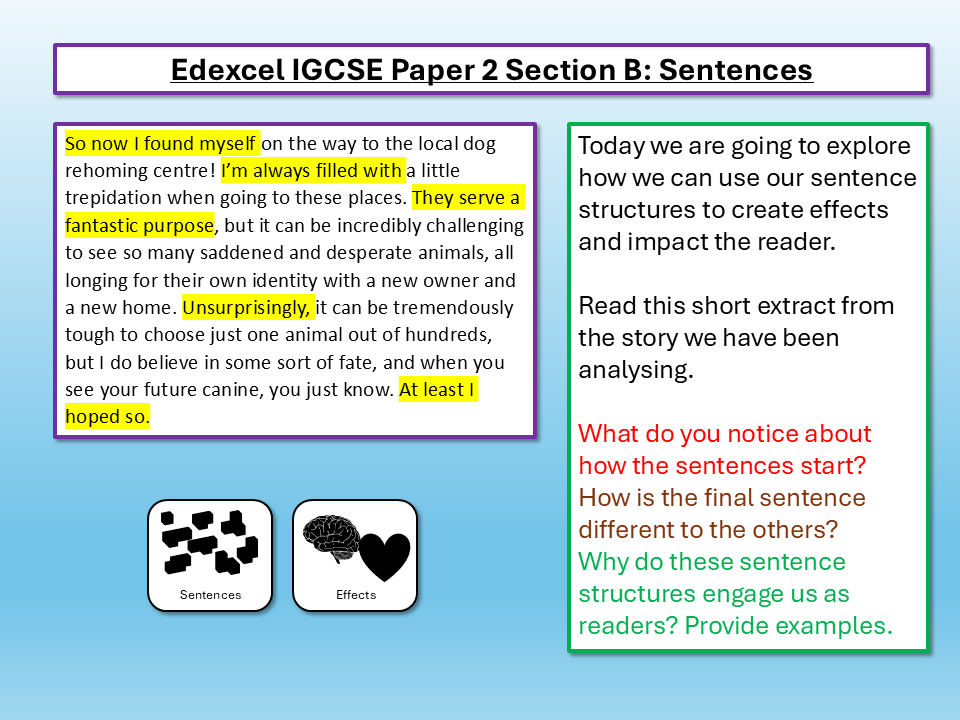 Edexcel IGCSE English Imaginative Writing