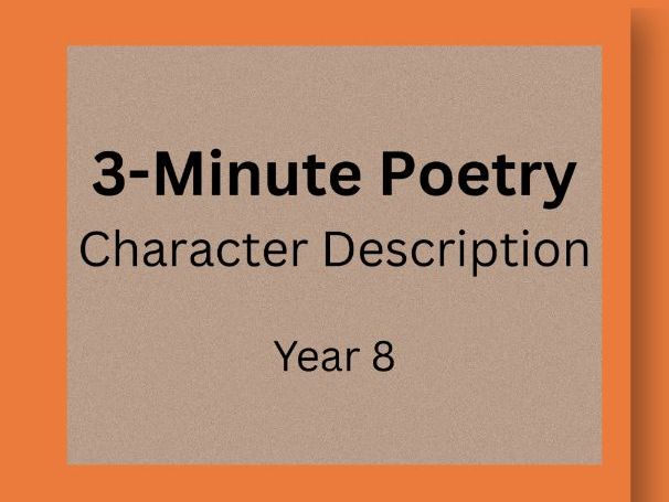 Character Description — Writing Mini Lesson | Detail & Sentence Structure | Year 8 (KS3)