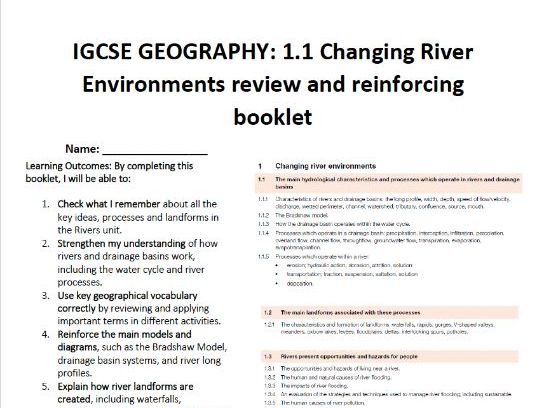 Changing river environments - Review booklet