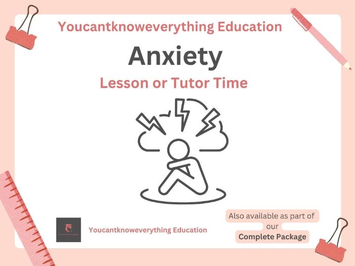 Anxiety & Mental Health PSHE Lesson