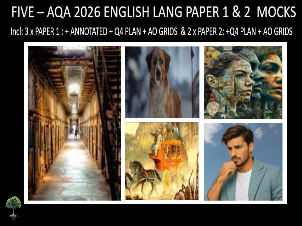 FIVE - AQA PAPER 1 & 2 | 2026 FULL MOCKS | ANNOTATED | Q4 PLAN | AO GRIDS