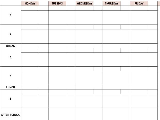 Week Plan Template - EDITABLE