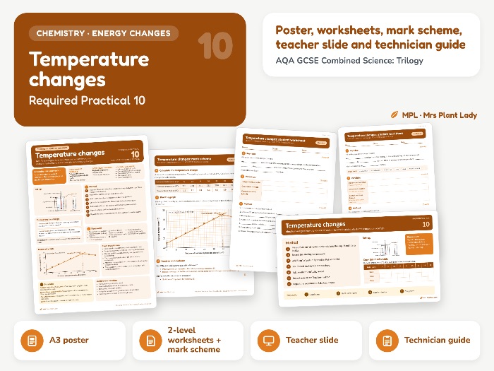 Temperature Changes Required Practical 10 Resources - AQA GCSE Combined Science Trilogy