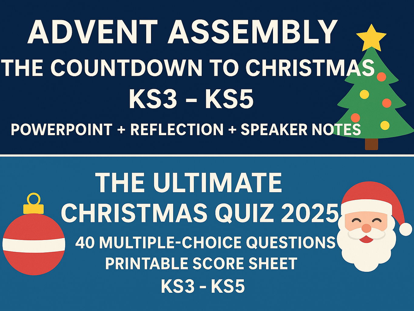 Advent Assembly & Christmas Reflection Quiz Bundle | KS3–KS5 | PPT + Activities