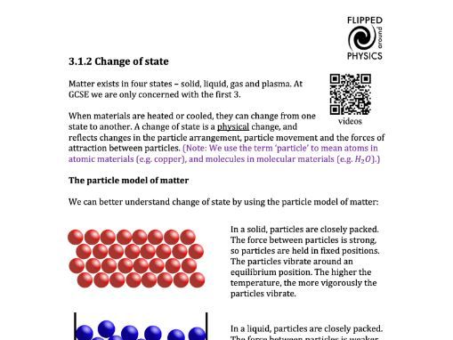 Change of state