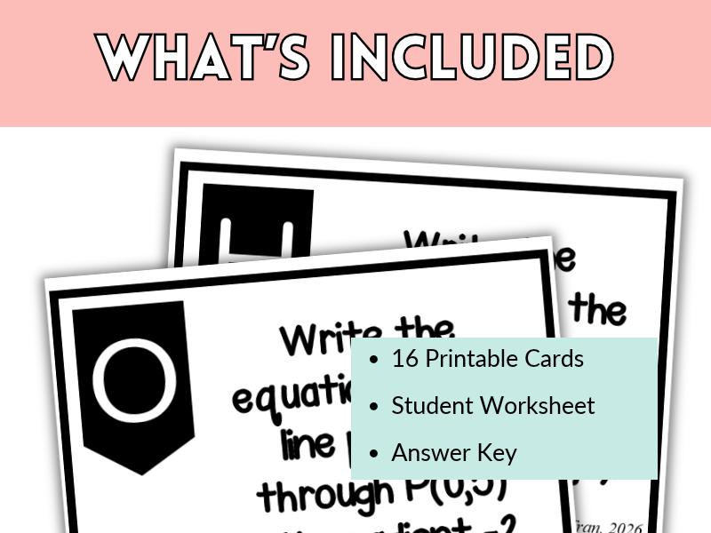 Finding Relationships Linear Relationships TASK CARDS | Slope, Gradient & Equations ...