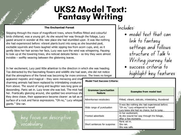 UKS2 Model Text - Fantasy Writing