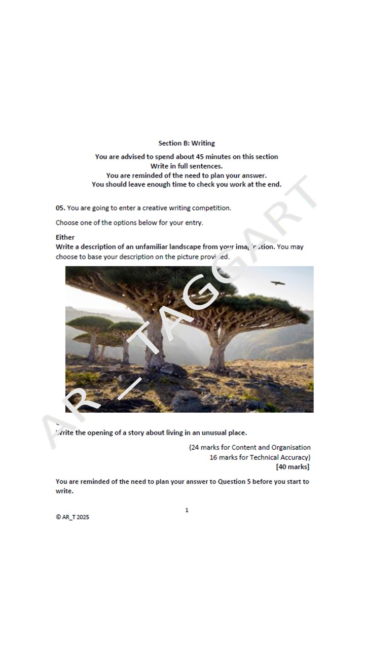 NEW AQA (2026) GCSE English Language Paper 1 DUO AQA FORMAT