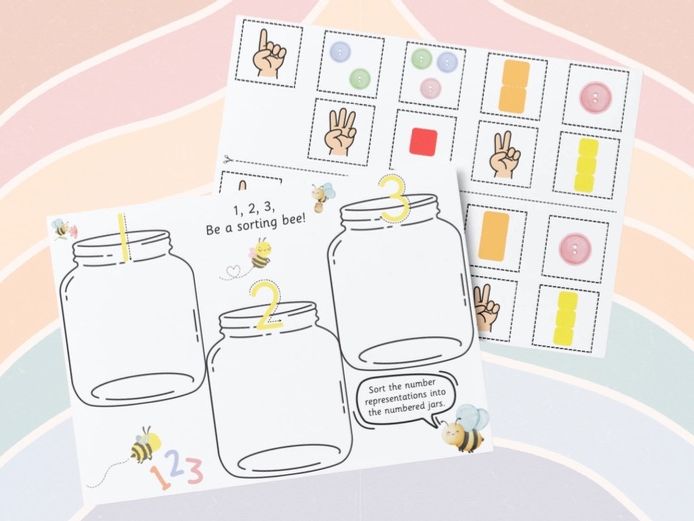 Maths - 1,2,3 Sorting Bee (Number Representations)