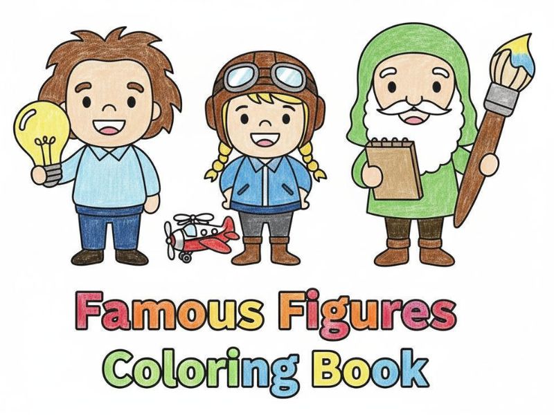 Famous Figures Coloring Book