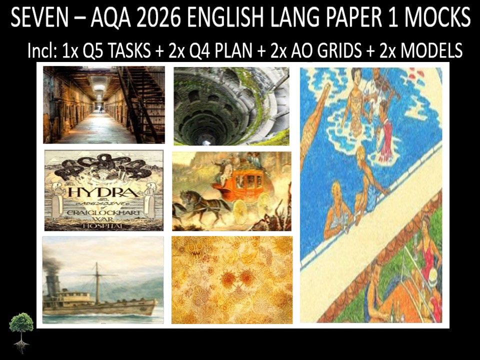 SEVEN - AQA PAPER 1 | 2026 FULL MOCKS | Q5 TASKS | Q4 PLAN | AO GRIDS | MODELS