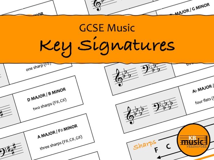 GCSE Music Key Signatures Poster & Worksheets