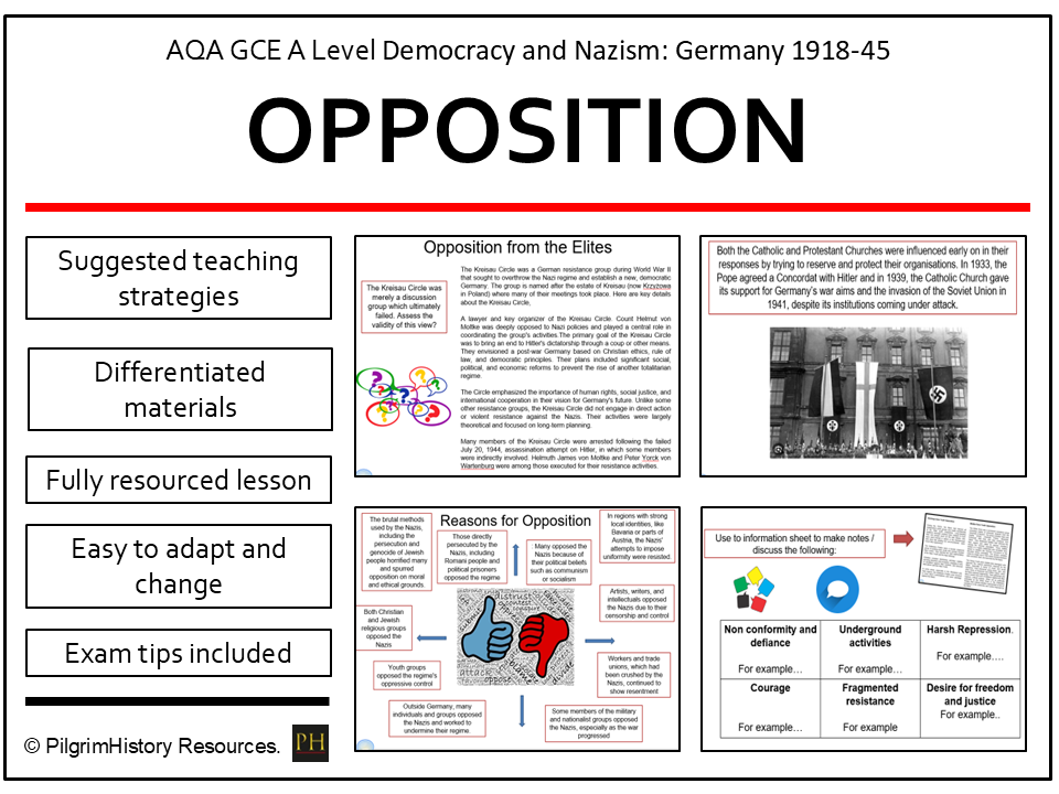 Opposition and Resistance in Nazi Germany 1939-45 | AQA A Level History