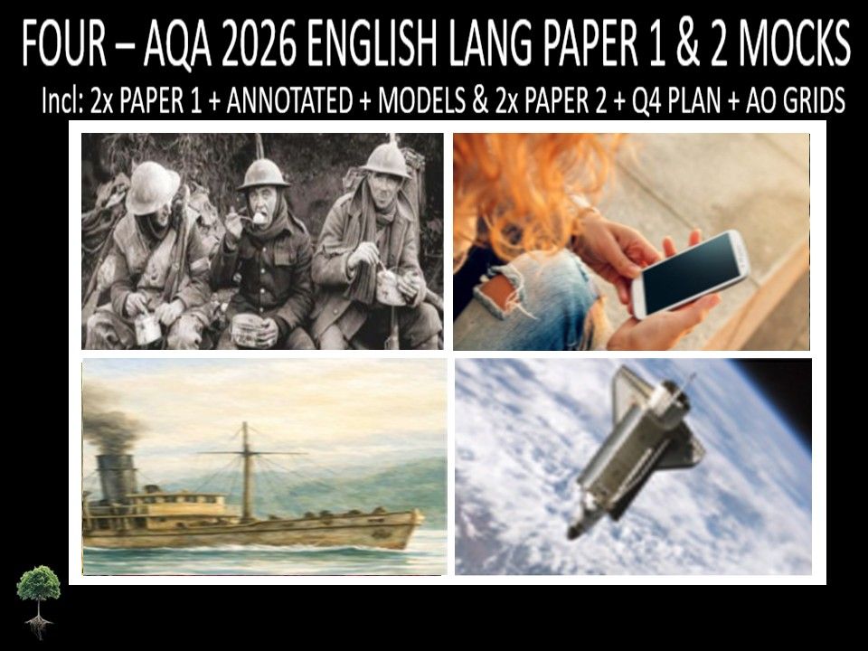 FOUR - AQA PAPER 1 & 2 | 2026 FULL MOCKS | ANNOTATED | Q4 PLAN | AO GRIDS | MODELS