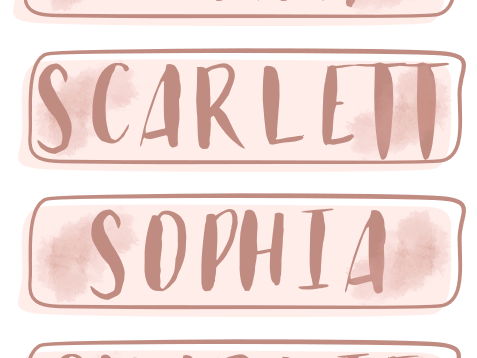 Dusky Pink Name Labels | Editable Classroom Name Tags | PowerPoint Resource