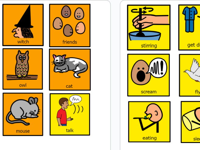 Meg and Mog Story Colourful Semantics