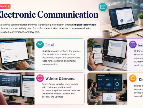 A Level Business - 7.2.2 Methods of communication