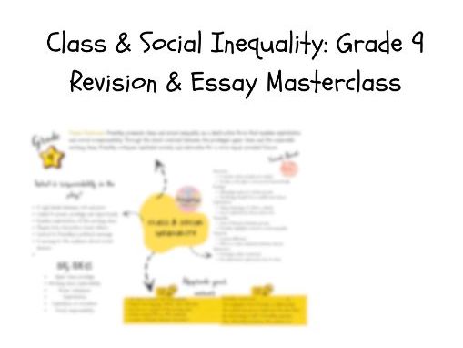 Grade 9 Class & Social Inequality Essay Plan | An Inspector Calls GCSE Theme Revision (Eduqas/WJEC)