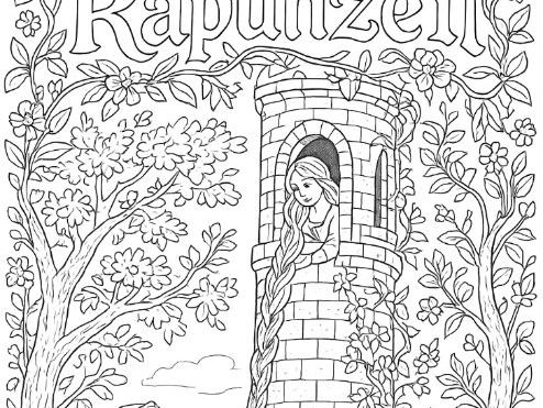 Rapunzel Colouring Sheet