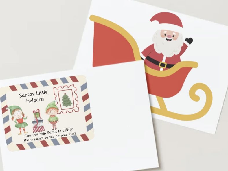 Santas little helpers cvc word reading