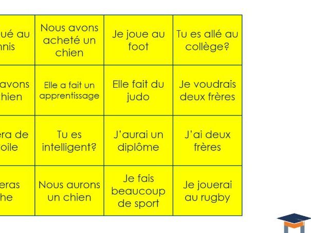 French - Find the 6 correct present tense