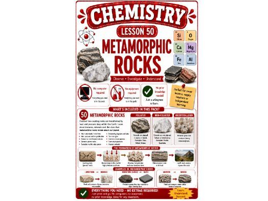 Chemistry cover lesson 50: Metamorphic rock (Ch50) science stand alone lesson