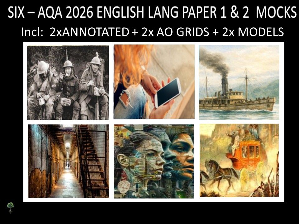 SIX - AQA PAPER 1 & 2 | 2026 FULL MOCKS | ANNOTATED | AO GRIDS | MODELS