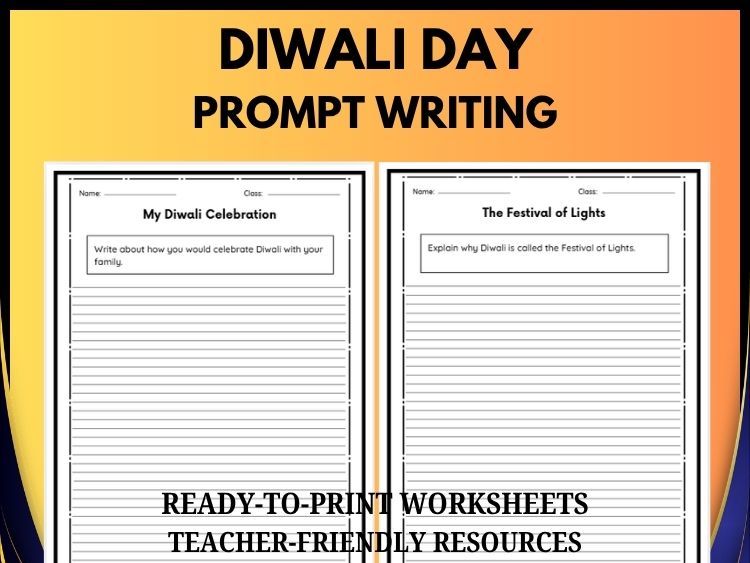 Diwali Writing Activities: Lights, Family & Kindness