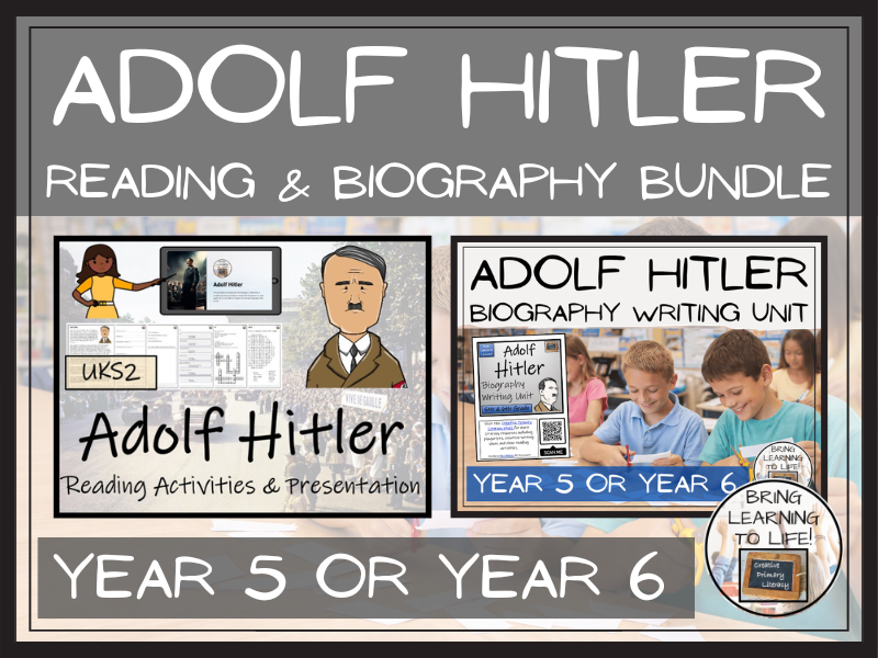 Adolf Hitler Reading Comprehension & Biography Bundle | UKS2