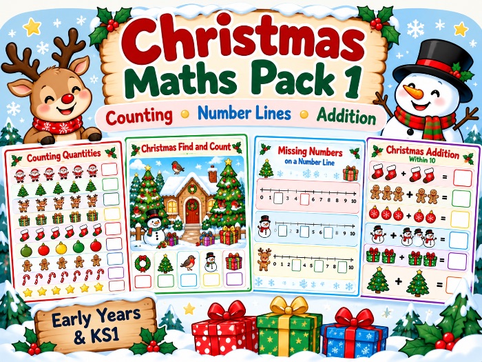 Christmas Maths Pack 1 | Early Years & KS1