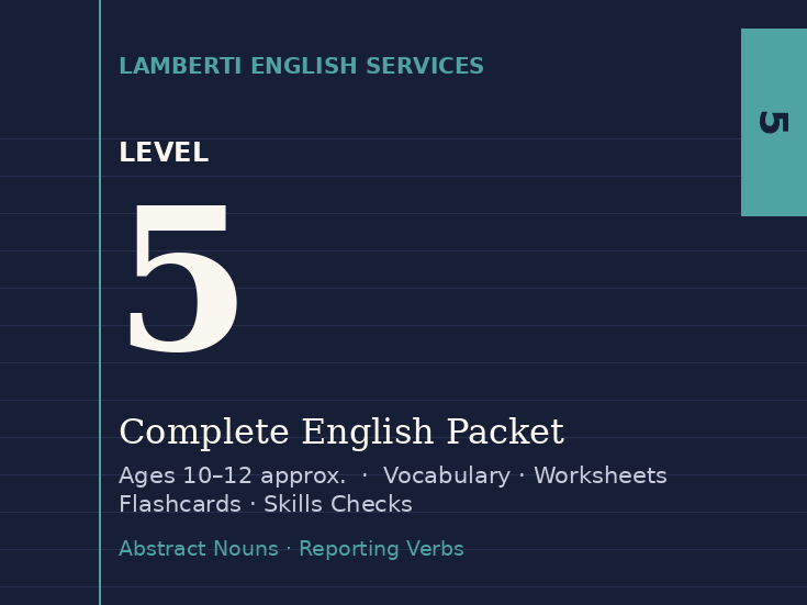 "ESL Vocabulary Worksheets, Ages 10-12