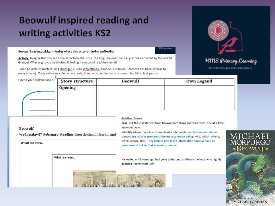 Beowulf inspired reading and writing activities