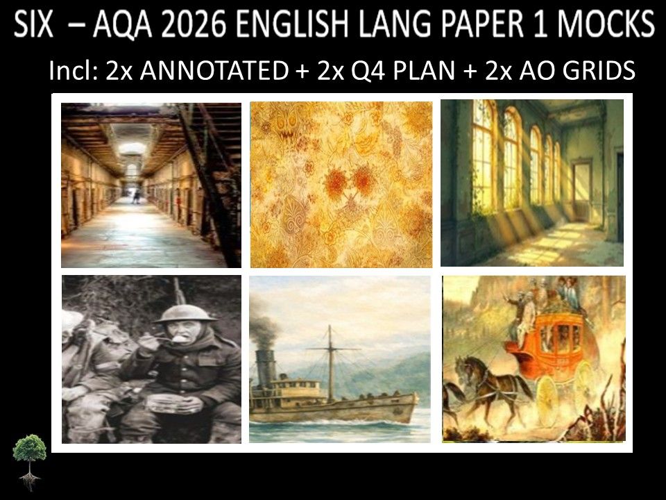 SIX - AQA PAPER 1 | 2026 FULL MOCKS | ANNOTATED | Q4 PLAN | AO GRIDS