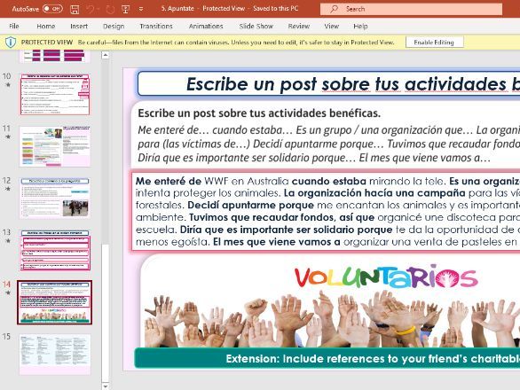 GCSE Spanish Viva Module 8 Apuntate