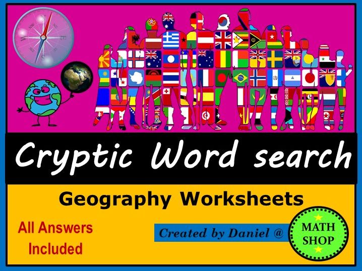 Geography Wordsearch Teaching Resources