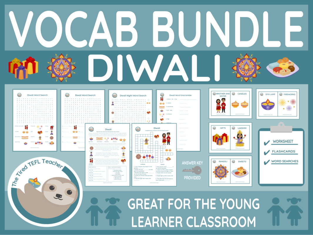 ESL Young Learner Diwali Vocabulary Bundle