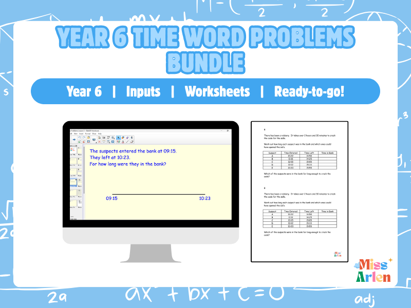 Year 6 Time Word Problems – 2 Lessons