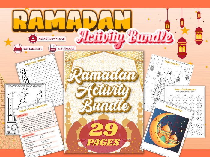 Ramadan Activity Bundle for Grades 1–4 (33 Pages) – Classroom activities and learning experiences