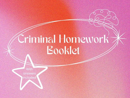 Criminal Psychology Homework Booklet
