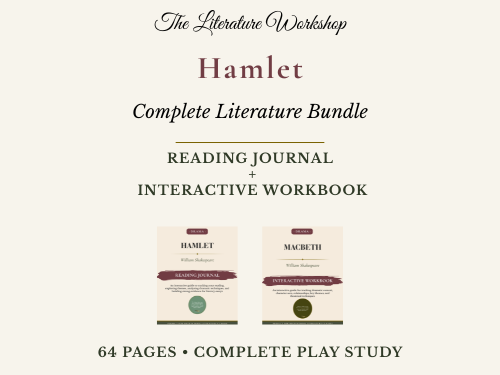 Hamlet Literature Study Bundle | Reading Journal & Interactive Workbook | Shakespeare