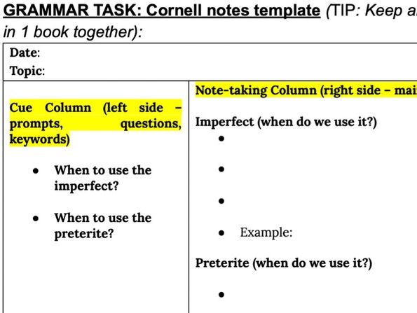 Independent Learning pack for A Level Spanish (Y12)