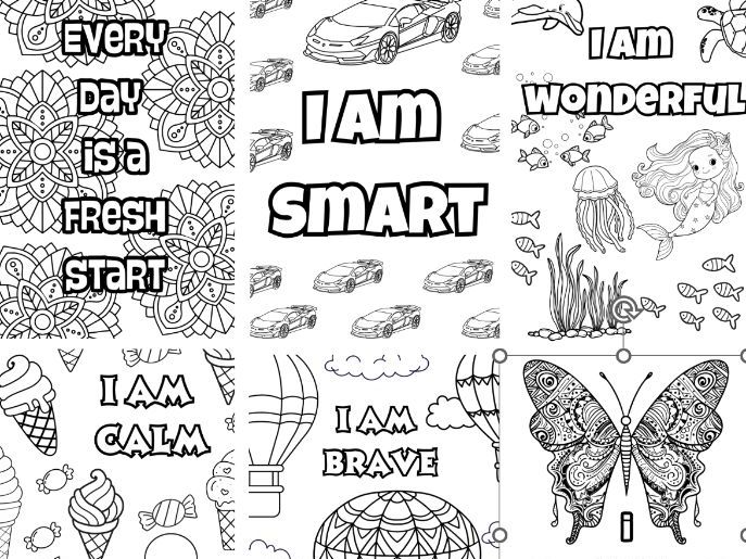 Mindful colouring sheets teaching resources