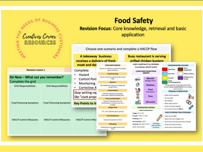 WJEC Hospitality & Catering Unit 1 Revision Lesson – Food Safety (EHO, HACCP, Exam Practice)