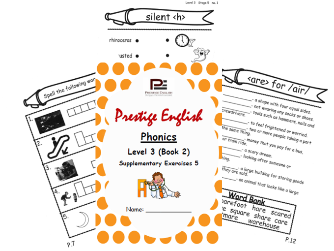 Phonics Book – Level 3 (Book 2) – Supplementary Exercises 5 ( Jolly Phonics )