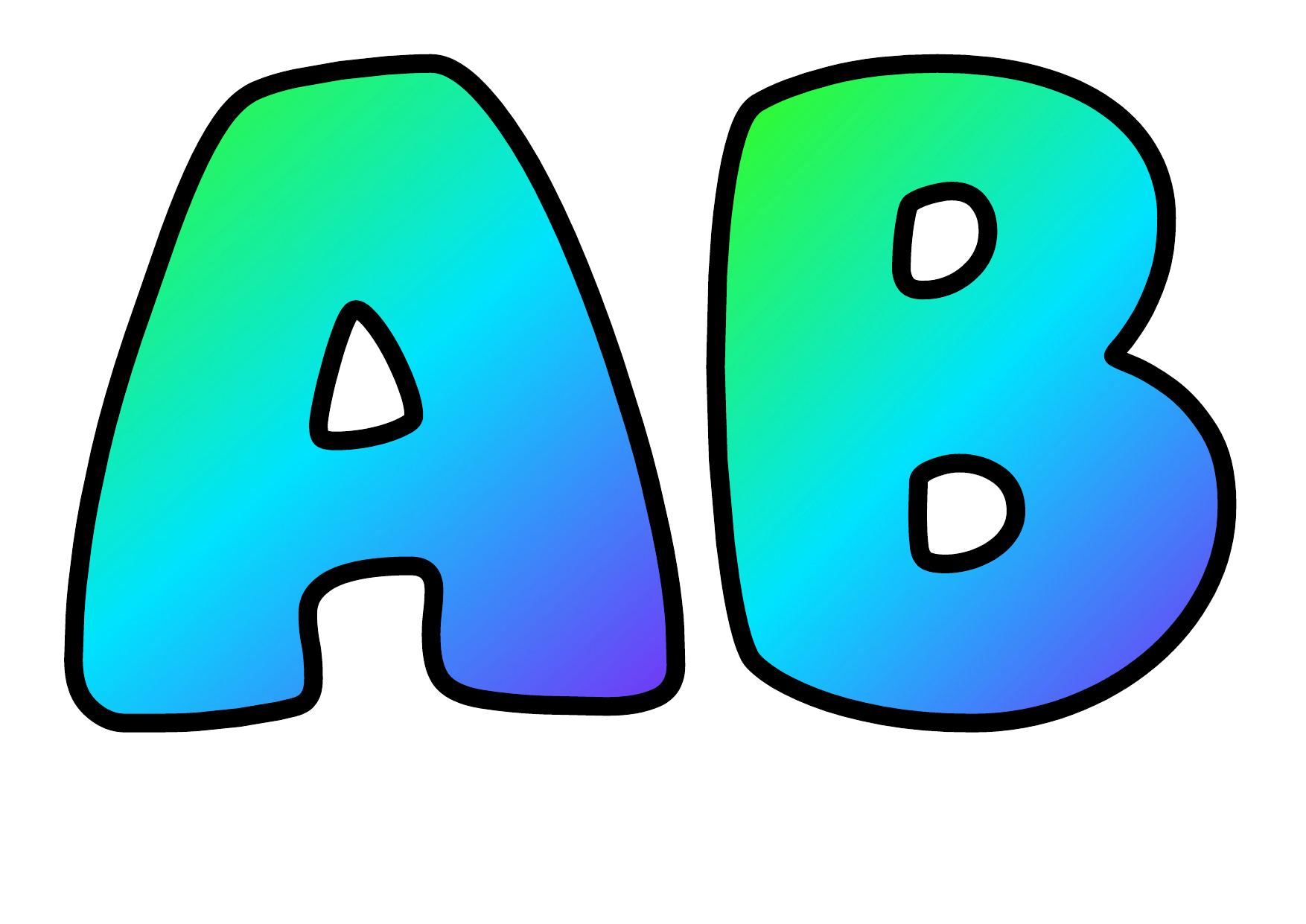 Neon Alphabet Display Pack | Printable Bubble Letters A-Z and 0-9 ...