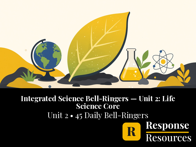 Integrated Science (MS) Bell Ringers Unit 2 - 45 Daily Warm-Ups (Grades 6-8)
