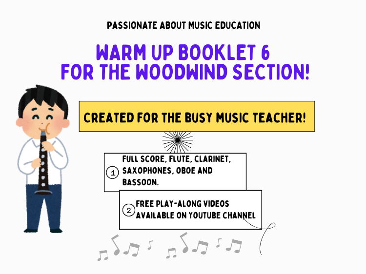 Warm-Up Drills for Woodwind Players #Set 6 - First 5 Notes