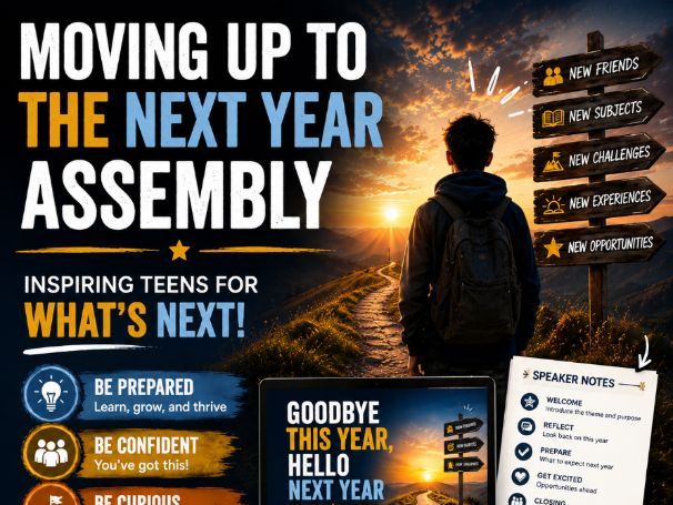 Goodbye This Year, Hello Next Year Teen Assembly, Secondary School Transition Assembly, Moving Up