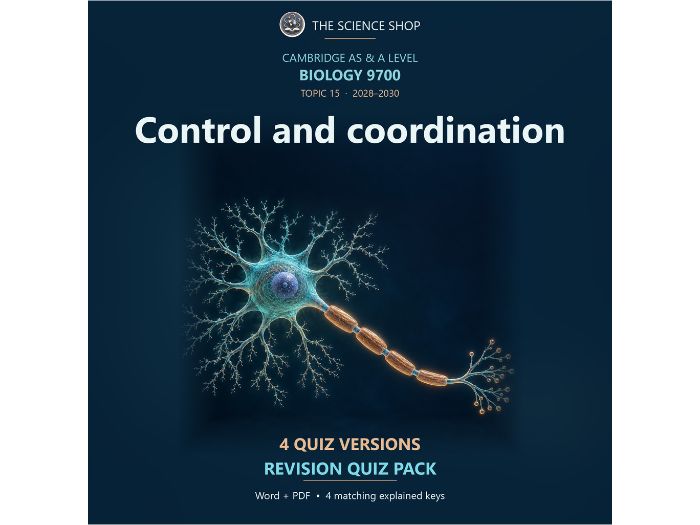 Control and coordination | Cambridge A Level Biology 9700 | 4 Revision Quizzes