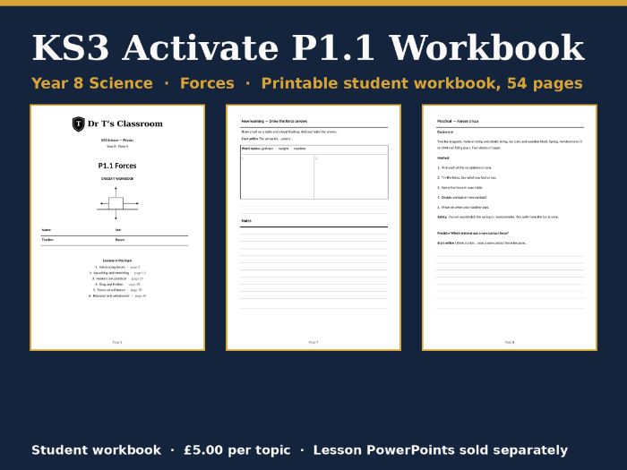 KS3 Activate P1.1 Forces Student Workbook